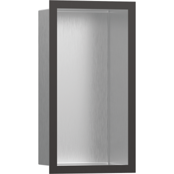  - HANSGROHE XtraStoris Individual Wnęka ścienna Stal Szlachetna Szczotkowana z ozdobną ramką 30 x 15 x 10 cm czarny chrom szczotkowany 56094340 - 56094340 - Łazienki Szydłowski