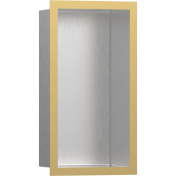  - HANSGROHE XtraStoris Individual Wnęka ścienna Stal Szlachetna Szczotkowana z ozdobną ramką złoty optyczny polerowany 30 x 15 x 10 cm  56094990 - 56094990 - Łazienki Szydłowski