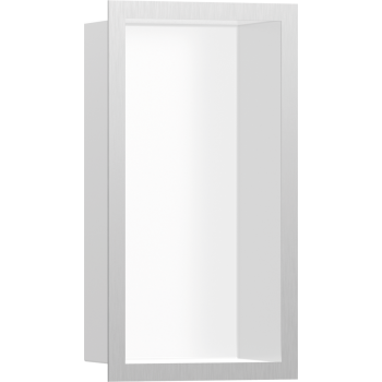  - HANSGROHE XtraStoris Individual Wnęka ścienna Biały Matowy z ozdobną ramką 30 x 15 x 10 cm  stal nierdzewna szczotkowana 56096800 - 56096800 - Łazienki Szydłowski