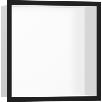  - HANSGROHE XtraStoris Individual Wnęka ścienna z ozdobną ramką 30x30cm czarny mat 56099670 - 56099670 - Łazienki Szydłowski