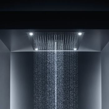 - AXOR ShowerSolutions ShowerHeaven 97 x 97cm 3jet z oświetleniem Stal Szlachetna Optyczna 10623800 - 10623800 - Łazienki Szydłowski