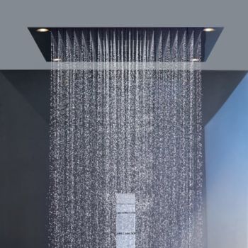 - AXOR ShowerSolutions ShowerHeaven 72 x 72 cm 3jet z oświetleniem stal szlachetna optyczna 10627800 - 10627800 - Łazienki Szydłowski