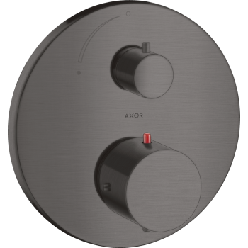 - AXOR Starck Bateria termostatyczna z zaworem odcinającym czarny chrom szczotkowany 10700340 - 10700340 - Łazienki Szydłowski
