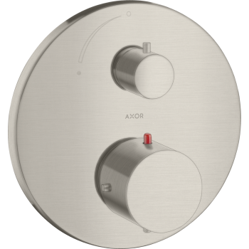 - AXOR Starck Bateria termostatyczna z zaworem odcinającym do 1 odbiornika, podtynkowa stal szlachetna optyczna 10700800 - 10700800 - Łazienki Szydłowski