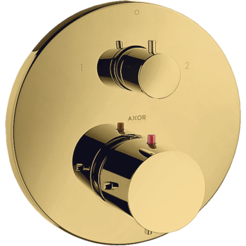  - AXOR Starck Bateria termostatyczna z zaworem odcinająco-przełączającym złoty optyczny polerowany 10720990 - 10720990 - Łazienki Szydłowski
