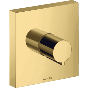  - AXOR ShowerSolutions Zawór odcinający 12 x 12cm, Złoty Optyczny Polerowany 10972990 - 10972990 - Łazienki Szydłowski