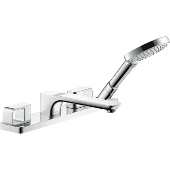  - AXOR Urquiola 4-otworowa bateria wannowa do montażu na cokole z płytek chrom 11445000 - 11445000 - Łazienki Szydłowski