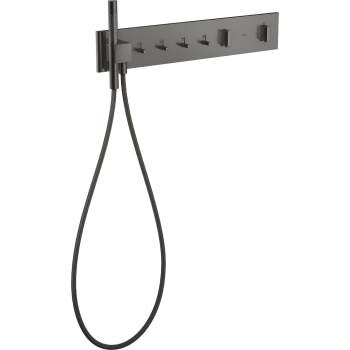 - AXOR ShowerComposition Moduł termostatyczny 610/110 do 4 odbiorników, czarny chrom polerowany 12573330 - 12573330 - Łazienki Szydłowski