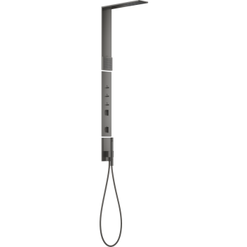 - AXOR ShowerComposition Panel prysznicowy z termostatem, deszczownicą 1jet i prysznicem na ramiona, czarny chrom polerowany 12595330 - 12595330 - Łazienki Szydłowski