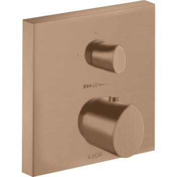 - AXOR Starck Organic Bateria termostatyczna z zaworem odcinającym do 1 odbiornika, podtynkowa czerwone złoto szczotkowane 12715310 - 12715310 - Łazienki Szydłowski