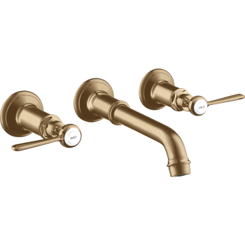  - AXOR Montreux 3-otworowa bateria umywalkowa z uchwytami jednoramiennymi i wylewką 16,5 - 22,5 cm, ścienna, podtynkowa brąz szczotkowany 16534140 - 16534140 - Łazienki Szydłowski