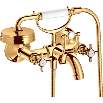 - AXOR Montreux 2-uchwytowa bateria wannowa z uchwytami krzyżowymi, natynkowa 16540990 - 16540990 - Łazienki Szydłowski
