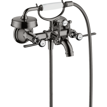 - AXOR Montreux 2-uchwytowa bateria wannowa z uchwytami jednoramiennymi, czarny chrom polerowany 16551330 - 16551330 - Łazienki Szydłowski