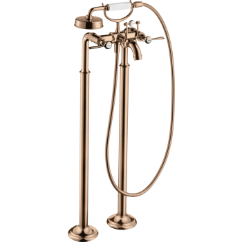  - AXOR Montreux 2-uchwytowa bateria wannowa z uchwytami jednoramiennymi, wolnostojąca czerwone złoto polerowane 16553300 - 16553300 - Łazienki Szydłowski