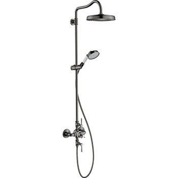 - AXOR Montreux Komplet prysznicowy 240 1jet z termostatem czarny chrom polerowany 16572330 - 16572330 - Łazienki Szydłowski