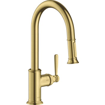  - AXOR Montreux bateria kuchenna 180 z wyciąganą wylewką mosiądz szczotkowany 16581950 - 16581950 - Łazienki Szydłowski
