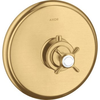  - AXOR Montreux Bateria termostatyczna z uchwytem krzyżowym, podtynkowa złoty optyczny szczotkowany 16810250 - 16810250 - Łazienki Szydłowski