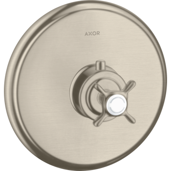 - AXOR Montreux Bateria termostatyczna z uchwytem krzyżowym, podtynkowa nikiel szczotkowany 16810820 - 16810820 - Łazienki Szydłowski