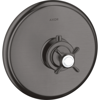  - AXOR Montreux Bateria termostatyczna HighFlow z uchwytem krzyżowym, czarny chrom szczotkowany 16815340 - 16815340 - Łazienki Szydłowski