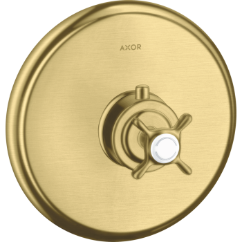  - AXOR Montreux Bateria termostatyczna HighFlow z uchwytem krzyżowym, podtynkowa mosiądz szczotkowany 16815950 - 16815950 - Łazienki Szydłowski