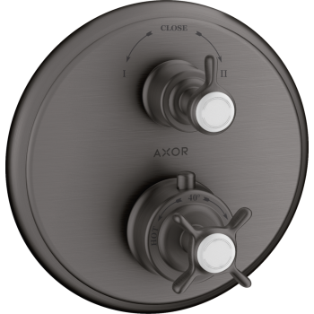  - AXOR Montreux Bateria termostatyczna do 2 odbiorników, czarny chrom szczotkowany 16820340 - 16820340 - Łazienki Szydłowski