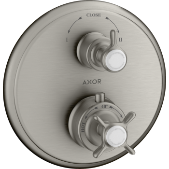 - AXOR Montreux Bateria termostatyczna podtynkowa stal szlachetna optyczna 16820800 - 16820800 - Łazienki Szydłowski