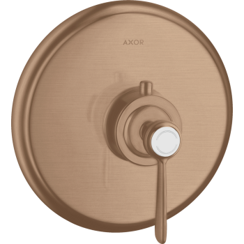 - AXOR Montreux Bateria termostatyczna z uchwytem jednoramiennym, podtynkowa czerwone złoto szczotkowane 16823310 - 16823310 - Łazienki Szydłowski