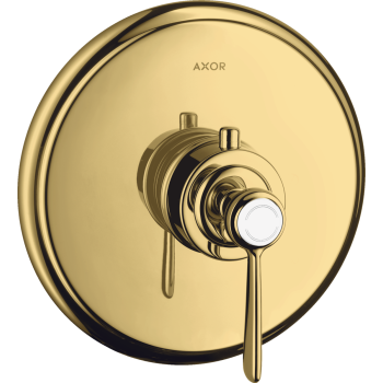 - AXOR Montreux Bateria termostatyczna z uchwytem jednoramiennym, podtynkowa złoty optyczny polerowany 16823990 - 16823990 - Łazienki Szydłowski