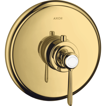 - AXOR Montreux Bateria termostatyczna HighFlow z uchwytem jednoramiennym, podtynkowa złoty optyczny polerowany 16824990 - 16824990 - Łazienki Szydłowski