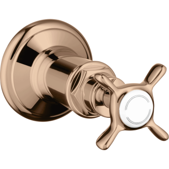  - AXOR Montreux Zawór odcinający z uchwytem krzyżowym, podtynkowy czerwony złoty polerowany 16871300 - 16871300 - Łazienki Szydłowski