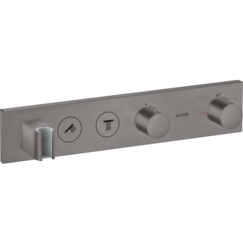 - AXOR ShowerSolutions Moduł termostatyczny 46 x 9cm do 2 odbiorników, podtynkowy czarny chrom szczotkowany 18355340 - 18355340 - Łazienki Szydłowski