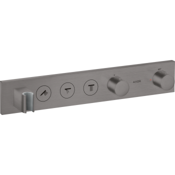 - AXOR ShowerSolutions Moduł termostatyczny Select do 3 odbiorników, podtynkowy czarny chrom szczotkowany 18356340 - 18356340 - Łazienki Szydłowski
