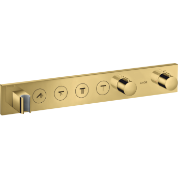  - AXOR ShowerSolutions Moduł termostatyczny Select 600/90 do 4 odbiorników, podtynkowy złoty optyczny polerowany 18357990 - 18357990 - Łazienki Szydłowski
