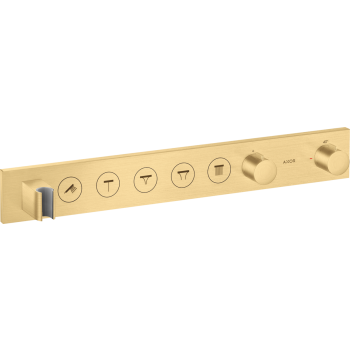 - AXOR ShowerSolutions Moduł termostatyczny Select 670/90 do 5 odbiorników, złoty optyczny szczotkowany 18358250 - 18358250 U - Łazienki Szydłowski