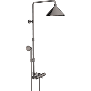 - AXOR Showers/Front Komplet prysznicowy 240 2jet z termostatem czarny chrom polerowany 26020330 - 26020330 - Łazienki Szydłowski