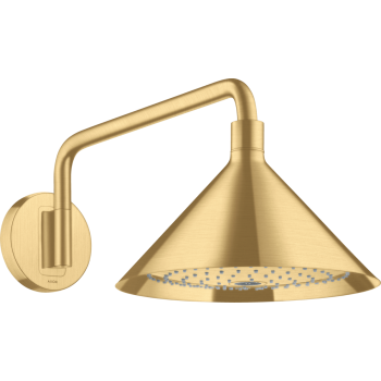 - AXOR Showers/Front Deszczownica prysznicowa 240 2jet z ramieniem prysznicowym złoty optyczny szczotkowany 26021250 - 26021250 - Łazienki Szydłowski