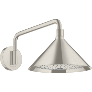 - AXOR Showers/Front Deszczownica prysznicowa 240 2jet z ramieniem prysznicowym stal szlachetna optyczna 26021800 - 26021800 - Łazienki Szydłowski