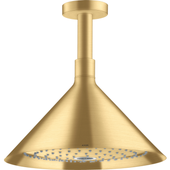 - AXOR Showers/Front Deszczownica prysznicowa 240 2 jet z przyłączem sufitowym złoty optyczny szczotkowany 26022250 - 26022250 U - Łazienki Szydłowski