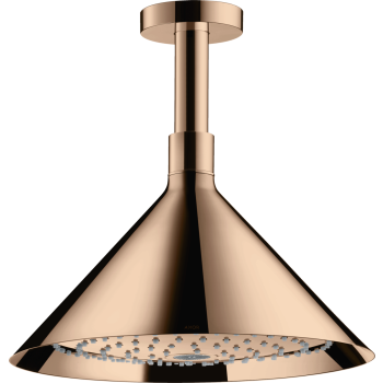  - AXOR Showers/Front Deszczownica prysznicowa 24 cm 2 jet z przyłączem sufitowym czerwony złoty polerowany 26022300 - 26022300 - Łazienki Szydłowski