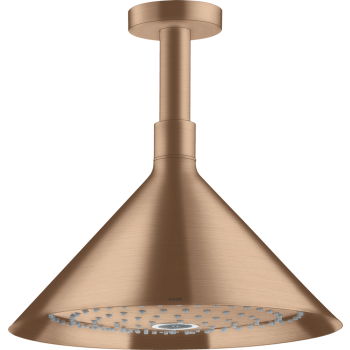 - AXOR Showers/Front Deszczownica prysznicowa 24 cm 2 jet z przyłączem sufitowym czerwone złoto szczotkowane 26022310 - 26022310 - Łazienki Szydłowski