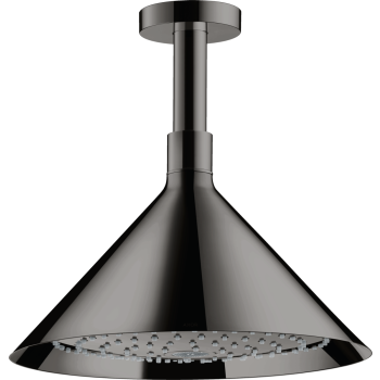 - AXOR Showers/Front Deszczownica prysznicowa 240 2 jet z przyłączem sufitowym czarny chrom polerowany 26022330 - 26022330 - Łazienki Szydłowski
