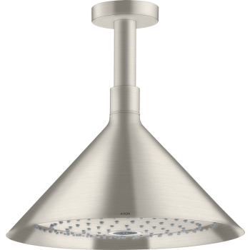 - AXOR Showers/Front Deszczownica prysznicowa 24 cm 2 jet z przyłączem sufitowym stal szlachetna optyczna 26022800 - 26022800 - Łazienki Szydłowski