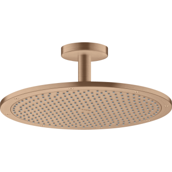  - AXOR ShowerSolutions Głowica prysznicowa 350 1jet z przyłączem sufitowym czerwone złoto szczotkowane 26035310 - 26035310 - Łazienki Szydłowski