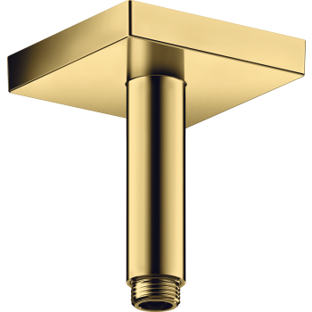  - AXOR ShowerSolutions Przyłącze sufitowe 10 cm, kwadratowe złoty optyczny polerowany 26437990 - 26437990 - Łazienki Szydłowski