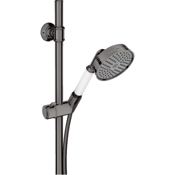 - AXOR Montreux Zestaw prysznicowy 90 cm z główką prysznicową 100 1jet czarny chrom polerowany 27982330 - 27982330 - Łazienki Szydłowski
