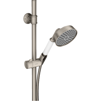 - AXOR Montreux Zestaw prysznicowy 90 cm z główką prysznicową 100 1jet stal szlachetna optyczna 27982800 - 27982800 - Łazienki Szydłowski