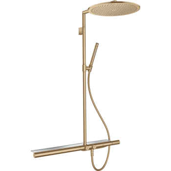 - AXOR ShowerSolutions Komplet prysznicowy 350 1jet z termostatem 800 brąz szczotkowany 27984140 - 27984140 U - Łazienki Szydłowski
