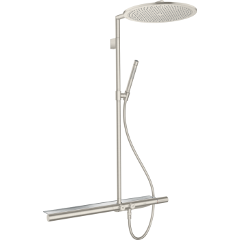 - AXOR ShowerSolutions Komplet prysznicowy 350 1jet z termostatem 800 stal szlachetna optyczna 27984800 - 27984800 - Łazienki Szydłowski