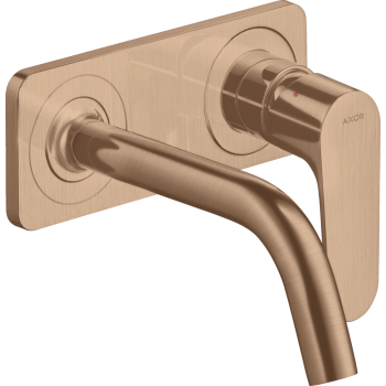 - AXOR Citterio M Jednouchwytowa bateria umywalkowa z wylewką 16,7 cm i płytką, ścienna, podtynkowa czerwone złoto szczotkowane 34112310 - 34112310 - Łazienki Szydłowski