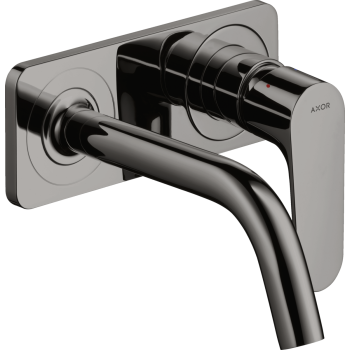  - AXOR Citterio M Jednouchwytowa bateria umywalkowa z wylewką 16,7 cm i płytką, ścienna, podtynkowa czarny chrom polerowany 34112330 - 34112330 - Łazienki Szydłowski